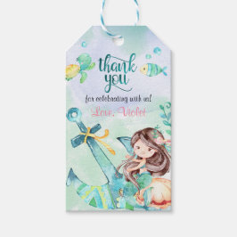 海の人魚の誕生日の下 ギフトタグ