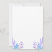 海の人魚の誕生日の招待状の下に セーブザデート (裏面)