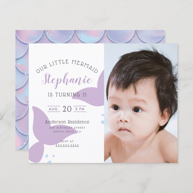 海の人魚の誕生日パーティーの下の予算 (正面/裏面)