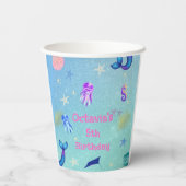 海の人魚の誕生日パーティーの下 紙コップ (裏面)