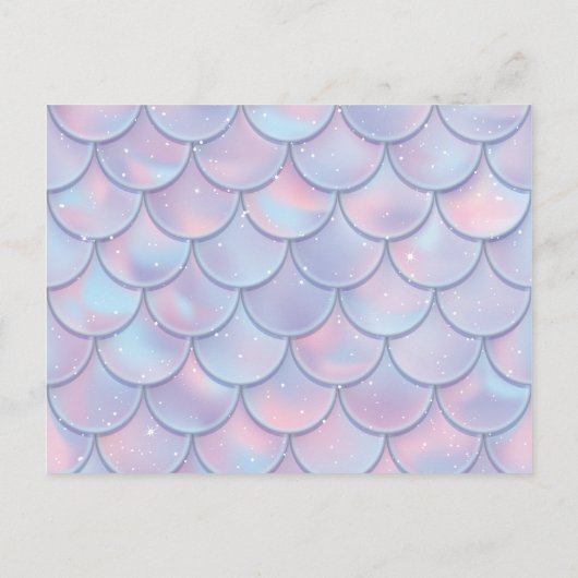 海の人魚の誕生日パーティーの招待の下で インビテーションポストカード (裏面)