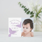 海の人魚の誕生日パーティーの招待の下で インビテーションポストカード (スタンド正面)