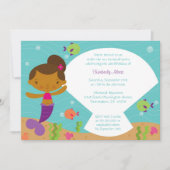 海の人魚の誕生日パーティーの招待の下で 招待状 (正面)