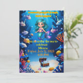海の人魚の誕生日パーティーの招待の下 招待状 (スタンド正面)