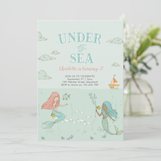 『海の人魚の誕生日パーティーの招待』の下で 招待状 (スタンド正面)