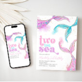 海の人魚の誕生日招待状2つ 招待状