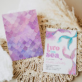 海の人魚の誕生日招待状2つ 招待状