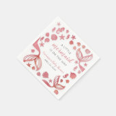 海の人魚の赤ちゃんシャワーの下 スタンダードカクテルナプキン (角)