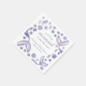 海の人魚の赤ちゃんシャワーの下 スタンダードカクテルナプキン (角)