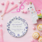 海の人魚の赤ちゃんシャワーの下 ペーパープレート (パーティー)