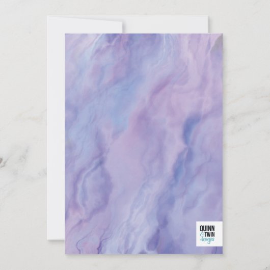 海の人魚の赤ちゃんシャワーの下 招待状 (裏面)