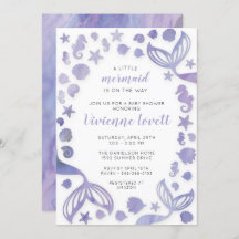 海の人魚の赤ちゃんシャワーの下