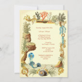 海の人魚の赤ん坊のシャワーの下 招待状 (裏面)