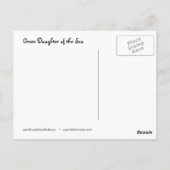 海の人魚の郵便はがきの緑の娘 ポストカード (裏面)