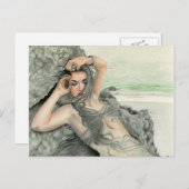 海の人魚はがきの娘 ポストカード (正面/裏面)