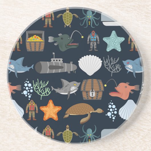 海の住民パターン1 コースター (正面)