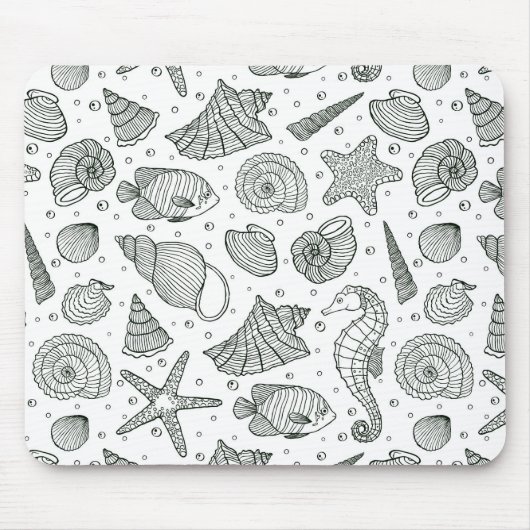 海の住民パターン3 マウスパッド (正面)