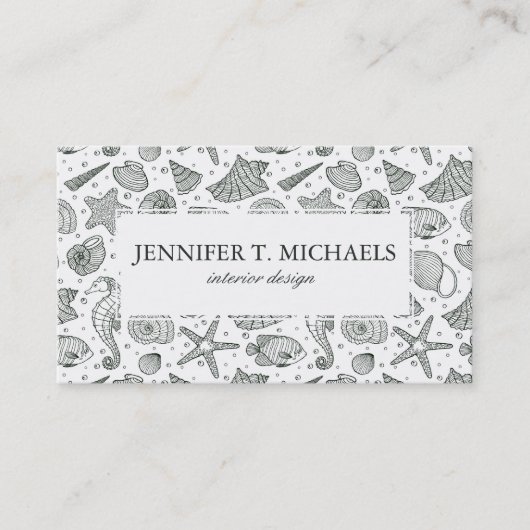 海の住民パターン 名刺 (正面)