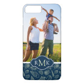 海の住民Pattern|あなたの写真及びモノグラム Case-Mate iPhoneケース (裏面)