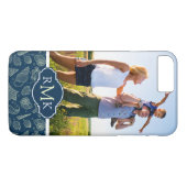 海の住民Pattern|あなたの写真及びモノグラム Case-Mate iPhoneケース (裏面(横))