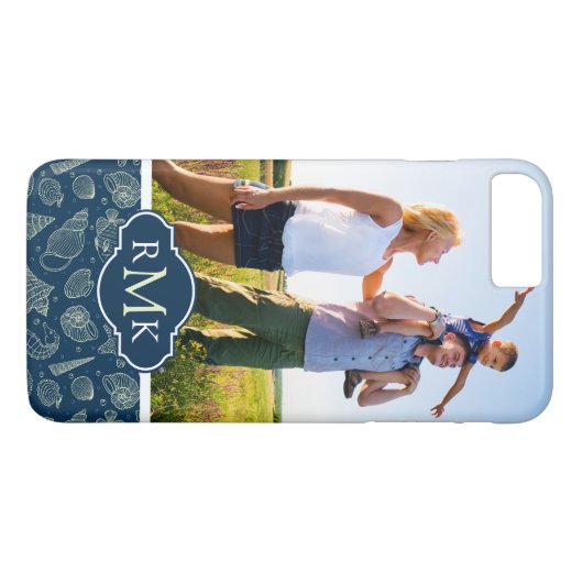 海の住民Pattern|あなたの写真及びモノグラム Case-Mate iPhoneケース (裏面(横))