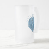 海の信仰は魂を安定させる フロストグラスビールジョッキ (正面右)