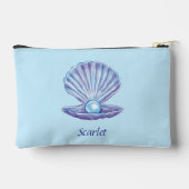 海の個人用設定の真珠（青） アクセサリーポーチ (裏面)