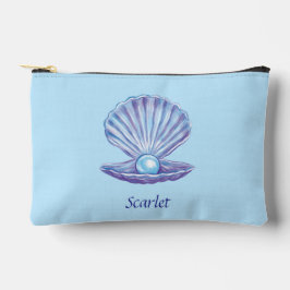 海の個人用設定の真珠（青） アクセサリーポーチ