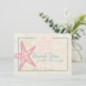 海の傾いたヒトデのカスタム サンキューカード (スタンド正面)