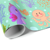 海の光沢ラッピング紙の下， 30" x 6' ラッピングペーパー (ロールコーナー)