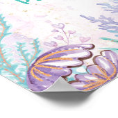 海の党の下の魔法の人魚の好意サイン ポスター (角)