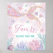 海の党の下の魔法の人魚の好意サイン ポスター (正面)