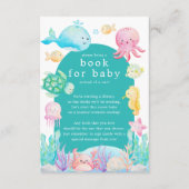 海の冒険の本の下でベビー エンクロージャーカード (正面)