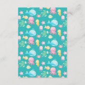 海の冒険の本の下でベビー エンクロージャーカード (裏面)