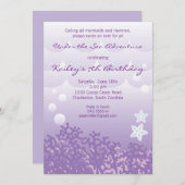 海の冒険の誕生日のパーティの招待状の下 招待状 (正面/裏面)