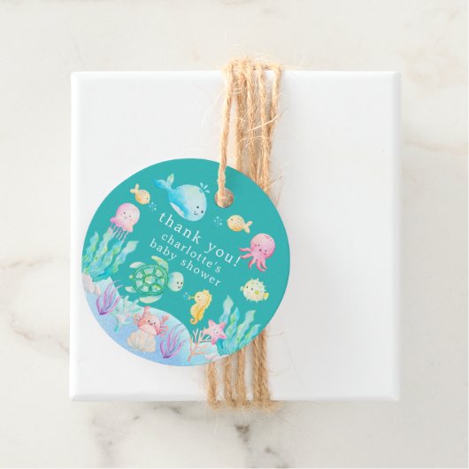 海の冒険の赤ちゃんシャワーの下で フェイバータグ (インサイチュ)