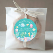 海の冒険の赤ちゃんシャワーの下で ラウンドシール