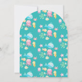 海の冒険の赤ちゃんシャワーの下で 招待状 (裏面)