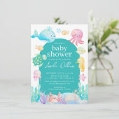 海の冒険の赤ちゃんシャワーの下で 招待状 (スタンド正面)