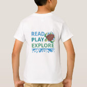 海の冒険 読書と探検の少年Tシャツ Tシャツ (裏面)