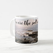 海の写真あなたが地球の塩 コーヒーマグカップ (正面左)