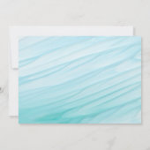 海の写真の下に任意の年齢の誕生日招待状 招待状 (裏面)