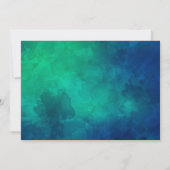 海の写真の下に任意の年齢の誕生日招待状 招待状 (裏面)