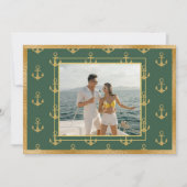 海の写真の錨のクリスマスカード シーズンカード (正面)