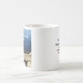 海の写真God is My Rock Bible Verse Blue コーヒーマグカップ (中央)