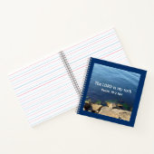 海の写真God is My Rock Bible Verse Blue ノートブック (内部)