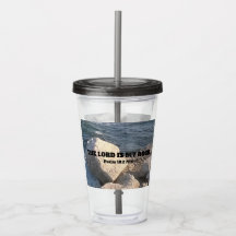 海の写真The Lord is My Rock Bible Verse