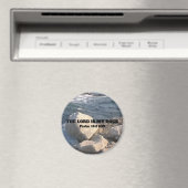 海の写真The Lord is My Rock Bible Verse マグネット (インサイチュ (食洗機))