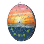 海の出と亀 ダーツボード (正面右)