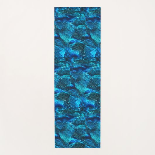海の刺激を受けたで青い抽象美術のヨガのマット ヨガマット (正面)